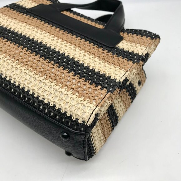 Steve Madden Beige Raffia Bflores Mini Tote With Wallet - Picture 8 of 12